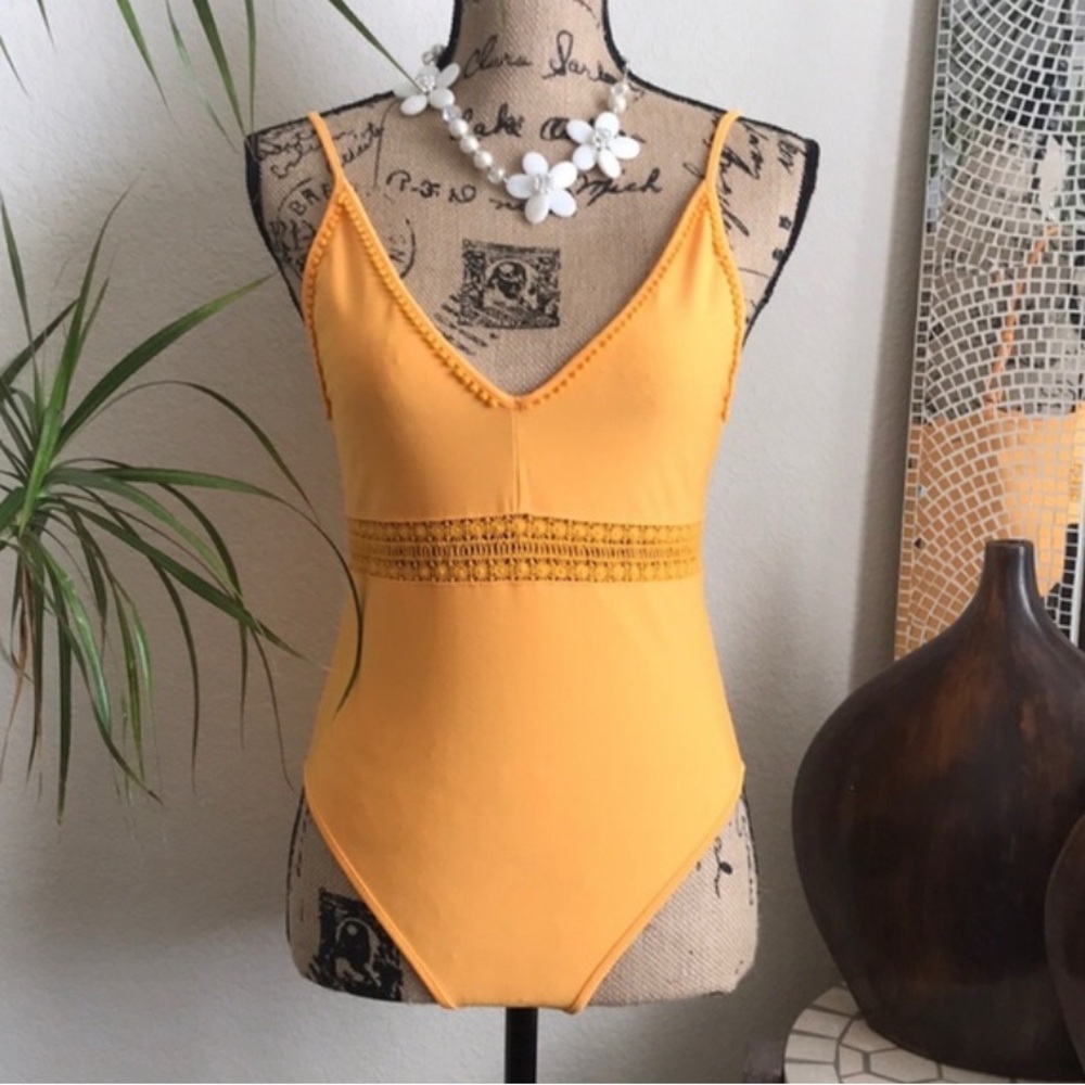 Bright Yellow One-Piece Swimsuit